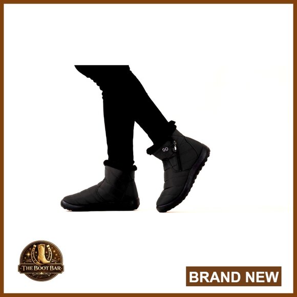 Waterproof Snow Boots Women Winter Warm Ankle Booties Faux Fur Lined Slip On - Picture 7 of 7